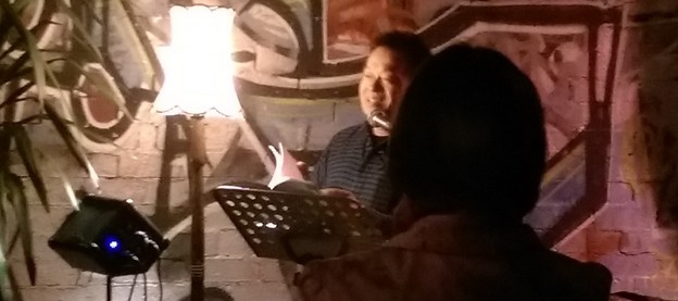 Ouyang Yu reading at Sappho's Cafe and Bookshop (Glebe)